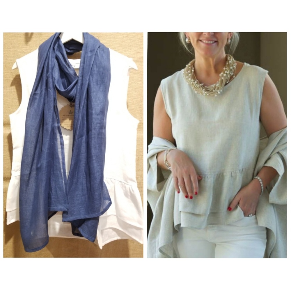 New Nicole Sleeveless Linen Top